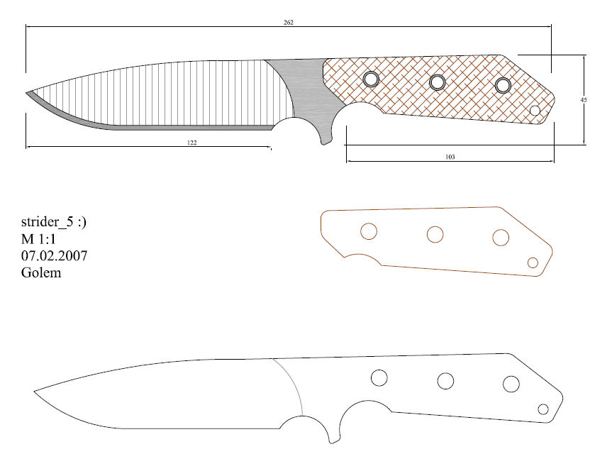 水果刀具CAD图纸模型DIY激光线切割钳工手工机械制作艺术品